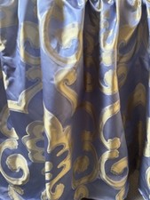 Furnishing Fabric 100% Silk Grand Scale Damask Violet Purple Curtains Upholstery