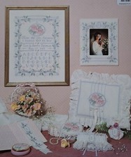 Wedding Treasures, Booklet Of Colourful Cross Stitch Charts By Dimensions