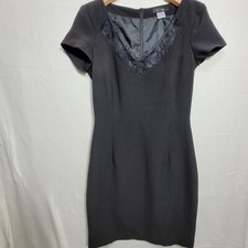 La Redoute Knee Length Pencil Dress Women Size 10 Black Short Sleeve