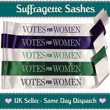VOTES FOR WOMEN SUFFRAGETTE SASH - Cheap Emmeline Pankhurst Adults and Kids Size