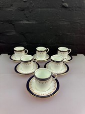 6 x Aynsley Leighton Coffee Cups / Cans and Saucers Set