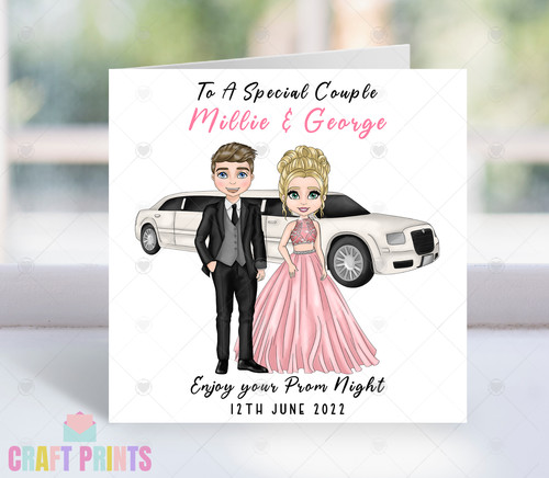 Personalised prom card for - card,