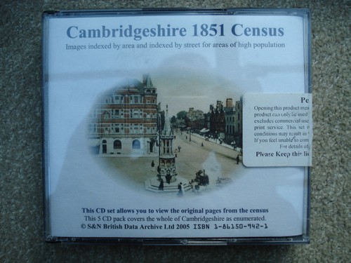 Cambridgeshire 1851 census - census,