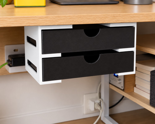 Under desk drawer storage - desk,
