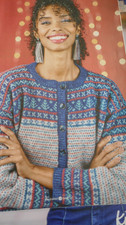Knitting Pattern -Lady's Stunning  Fairisle  Cardigan In  Shetland 4Ply- 32-62in