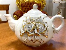 White Italian Porcelain Teapot