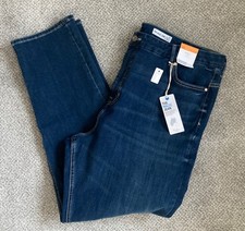 NEW M&S Med Indigo Magic Shaping High Waisted Straight Leg Jeans Sizes 24S & 24R