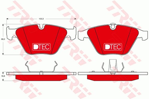 Trw gdb1498dte brake - pad, set