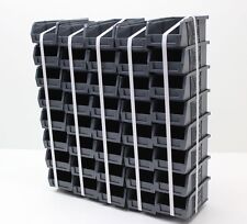 40 x Very Good Condition Plastic Parts Storage Bins Boxes - Grey Size 2