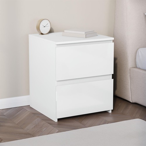 Modern gloss bedside chest - bedside,