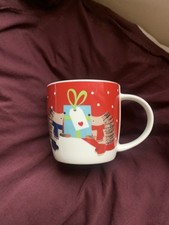 John Lewis Hedgehog red mug in a tin 
