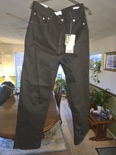 Jack Wills Super High Waist Wide Leg Jeans Black 32 30