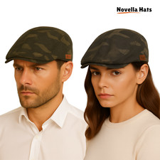 Wax Camouflage Flat Cap for