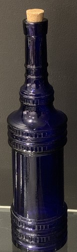 Vintage glass cobalt blue - glass,
