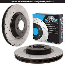 FRONT DRILLED GROOVED VENTED 325mm BRAKE DISCS FOR BMW 3 SERIES E46 M3 3.2 00-06