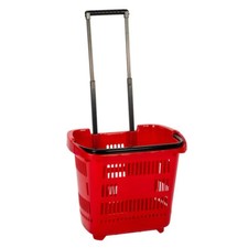 Plastic shopping trolley - plastic,