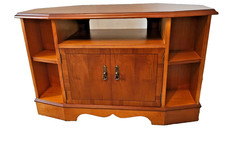 Elegant Solid Wood & Cherry Veneer TV Cabinet in Excellent Condition