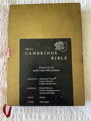 Cambridge bible red french - bible,