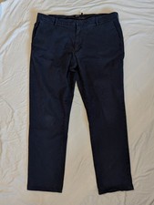 DKNY Chinos designer mens trousers dark blue size 38 waist
