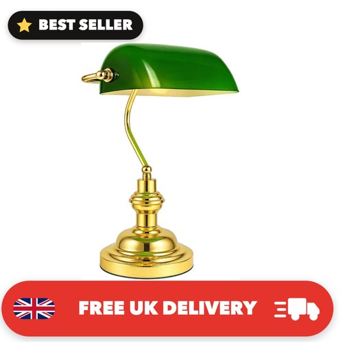 Bankers lamp green glass - lamp,,