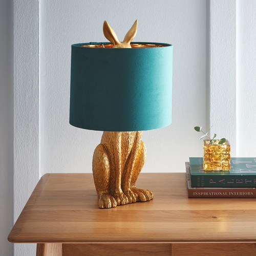 Living gold rabbit resin - k,
