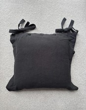 Marks and Spencer M&S Black Fabric Seat Chair Cushion Cover With Pad/Stuffing