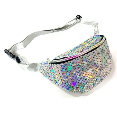 Holographic bumbag money bag - holographic,