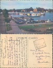 Yacht basins Oulton Broad Colourmaster International 1961 postmark Cities Towns