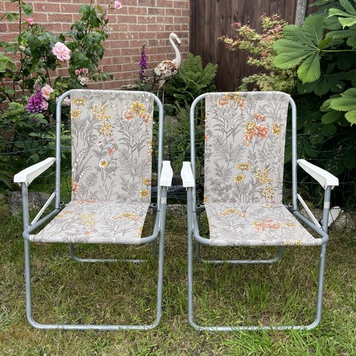 Pair folding camping chairs - folding,
