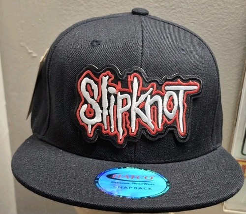 Slipknot hat solid black flat - slipknot,