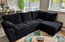 jumbo cord fabric black lh &