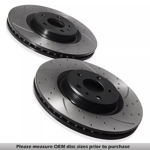 Front drilled grooved - grooved, 345mm
