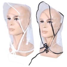 Practical PVC Rain Hat for Rainy Weather Wear Waterproof Rain Bonnet Waterproof