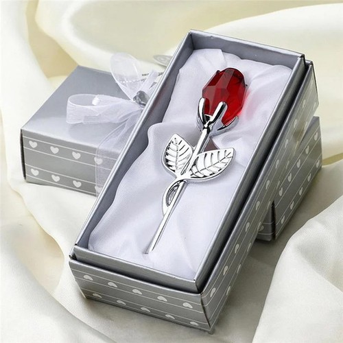 Crystal glass rose flower - crystal,