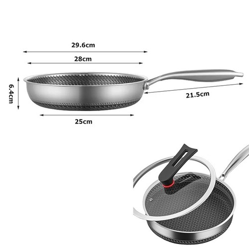 316 stainless steel frying pan - steel,