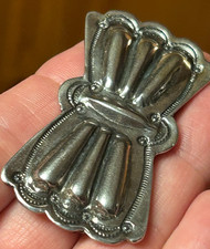 Vtg Navajo Signed 19g Sterling