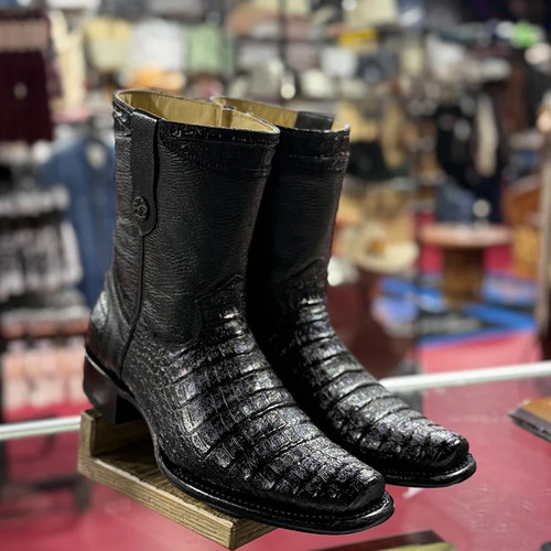 Genuine leather caiman - leather,
