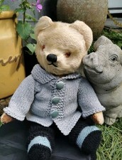 Hand knitted teddy bear