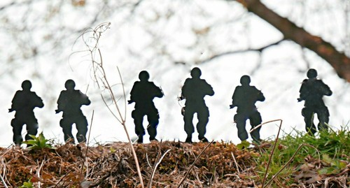6pc black steel soldier - 6pc,