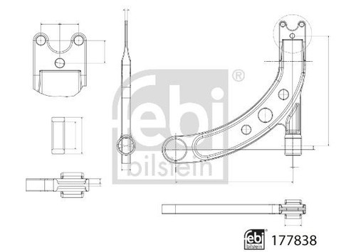 For febi 177838 arm fiat - for, p