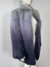 Real OMBRE Dyed BLUE FOX FUR