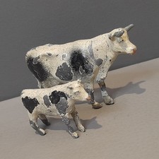 Vintage TOY BULL & CALF Metal