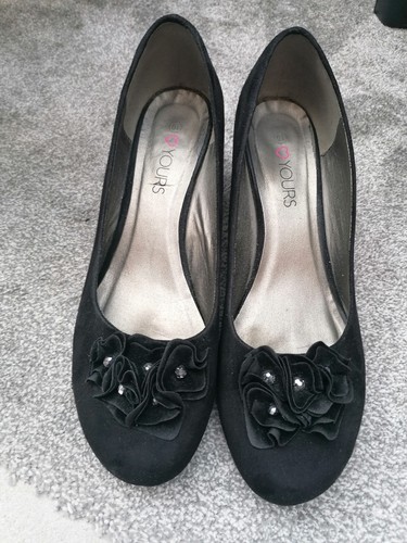 Black suede wedge - wedge, size