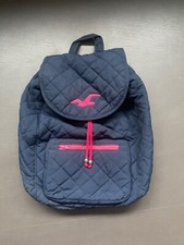Navy blue and pink Hollister backpack
