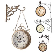 Retro Double-Sided Wall Clock