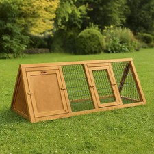 Triangular wooden rabbit hutch - rabbit,
