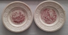 2 x 19th cent Staffordshire Plates - one is a Dr Franklin's Maxim's