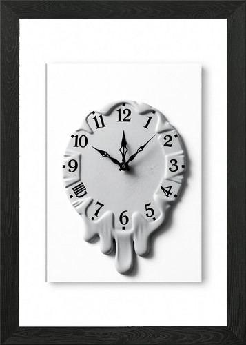 Melting clock face - melting, surreal