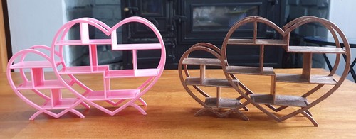 Heart shaped display shelf for - heart,
