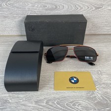 Mens Sun Glasses For BMW Drivers Anti Glare Polarized Red And Gold